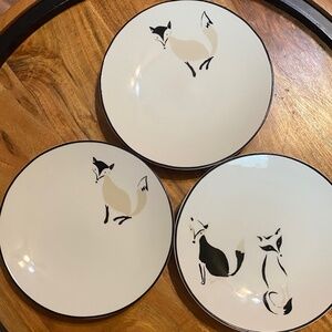 Kate Spade ‘Wickford Forest Drive” tidbit plates. Set of 3